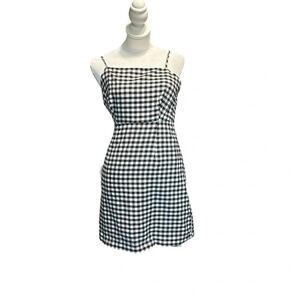 Ivy & Main women's size small black and white checkered spaghetti strap dress